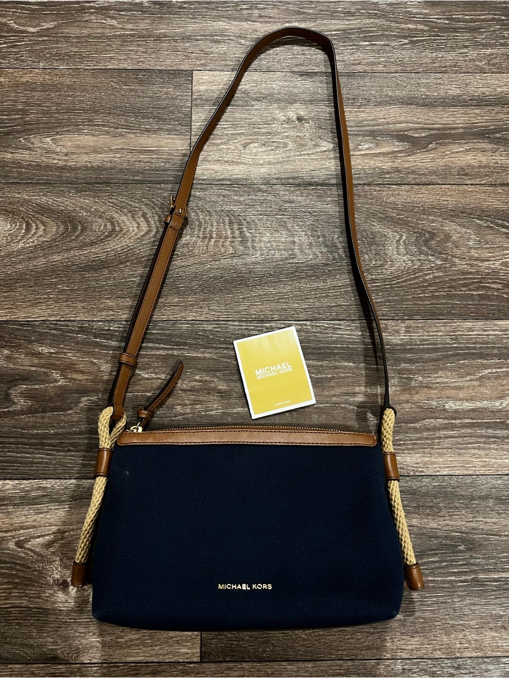 MICHAEL KORS Talia Medium Cotton Canvas Crossbody Bag
